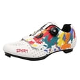 thumbnail image 2 of Zapatos De Ciclismo Para Bicicleta De Carretera, Zapatos De Equitación Compatibles Con Tacos Look/ SPD/SPD-SL, Blanco 41 SM SunniMix Zapatillas de bicicleta de carretera para hombre, 2 of 8