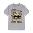 thumbnail image 2 of Men'S Casual Crew Neck T-Shirt with 1985 Vintage Tape Design Print for Summer Everyday Tshirt Retro Graphic Tee Comfortable Fit, 2 of 6