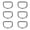 Gray, variant on BIMZUC 20 Pcs Metal D Rings for DIY Leathercraft Hardware, Heavy Duty D Shaped Buckle for Backpacks Handbags Belts Collars, 1x1 Inch / 25x25 mm, Silver