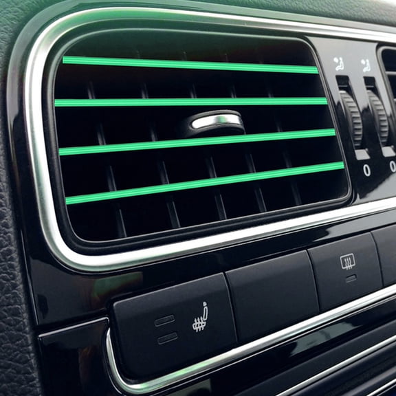 Homoyoyo 10Pcs Green Car Air Conditioning Vent Trim Decorative Outlet Covers Accessories