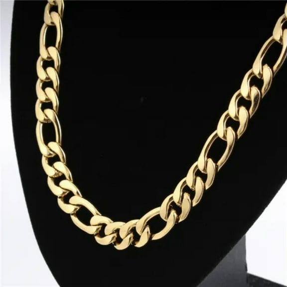 2.5/3/4/5mm 18K Gold Plated Men's Womens Stainless Steel Figaro Necklace Chain