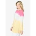 thumbnail image 3 of Woman Within Plus Size Tie-Dyed Knit Sweatshirt Tunic, 3 of 6