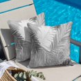 thumbnail image 4 of Throw Pillow Covers, Grey Black Palm Leaves 16x16 Pillow Covers for Couch/Sofa/Bed, Summer Tropical Plants Botanical Decorative Square Linen Cushion Pillowcase for Home Decor, 4 of 9