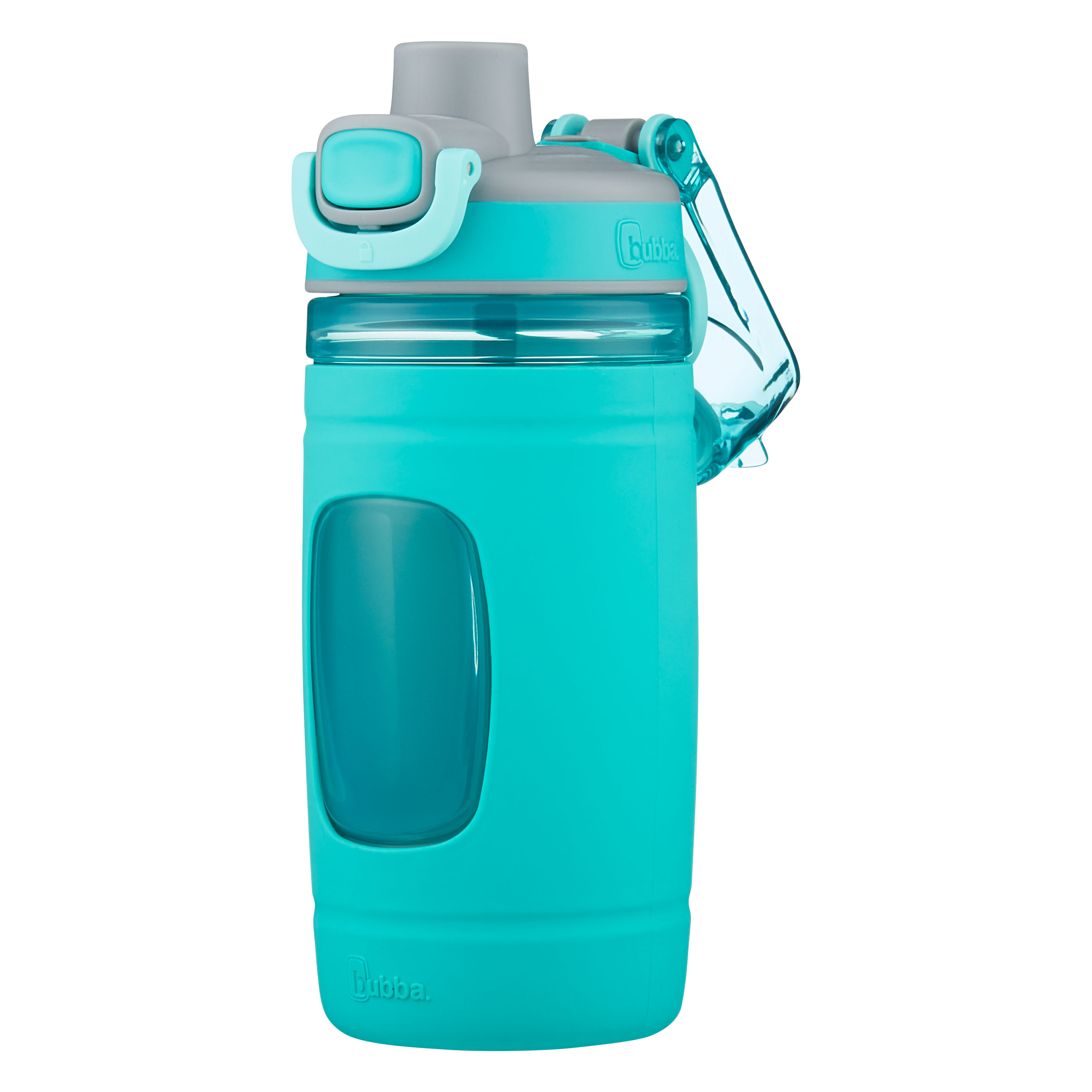 Bubba Flo Kids 16 oz Aqua and Gray Plastic Water Bottle with Wide Mouth Lid - image 4 of 6