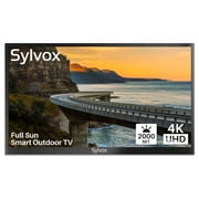 SYLVOX Outdoor TV, 65" Full Sun Outdoor Smart TV, 2000nits 4K UHD High Brightness, IP55 Waterproof Outside Television Built-in APP, Support WiFi Bluetooth(Pool Series)