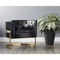 thumbnail image 2 of Sunpan Karissa 17" Contemporary Leather Lounge Chair in Cantina Black, 2 of 8
