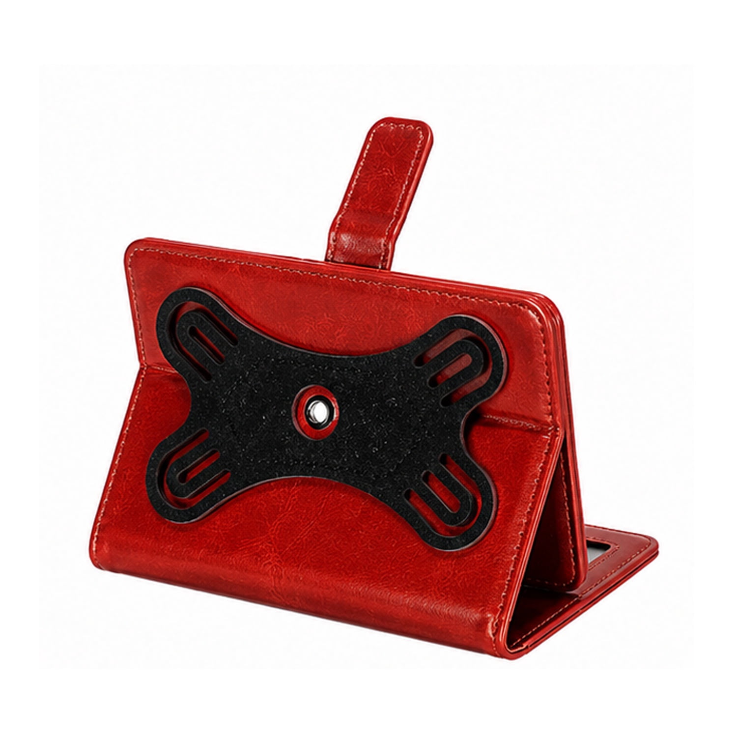 UWC-Small (4.5"-4.8") Universal Leather Phone Case with Rotating Stand Support - Brown