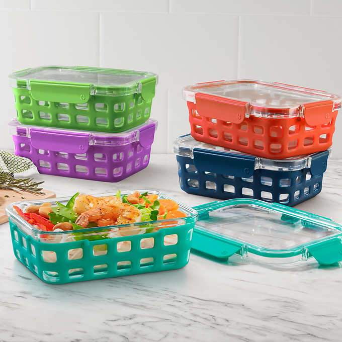 Ello 10-piece Glass Meal Prep Food Storage Container Set - Walmart.com