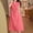 Watermelon Red, variant on ClodeEU Women's V Neck Cap Sleeve Drawstring Waist Midi Dress, Casual A-Line Sundress Watermelon Red,Women's Plus L