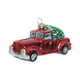 thumbnail image 1 of 1 unidad de camioneta con adorno de pino, adorno de árbol de Navidad para Navidad, hogar, decoración navideña, regalos, rojo, 1 of 5