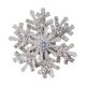 thumbnail image 4 of Anillo de copo de nieve de doble capa giratorio, anillo lleno de diamantes, anillo abierto elegante exagerado, lujo ligero para mujer, 4 of 6