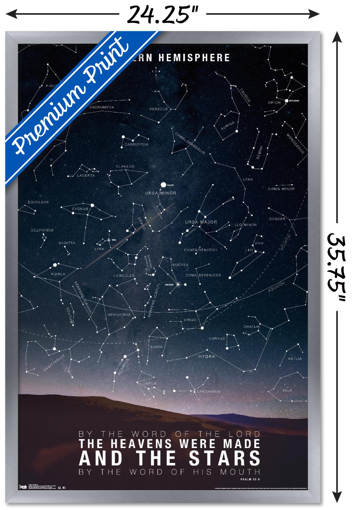 The Stars Wall Poster, 22.375" x 34", Framed