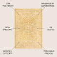 thumbnail image 2 of JONATHAN Y SANTA MONICA 5' Square Area Rug, Malta Bohemian Medallion Textured Weave - Yellow/Cream, SMB104G-5SQ, 2 of 7