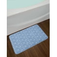 thumbnail image 2 of Turtle Bath Mat, Turtle and Mollusk Sketch Wavy Ocean Pattern Monochrome Marine Composition, Plush Bathroom Decor Mat with Non Slip Backing, 29.5" X 17.5", Pale Blue and White, by Ambesonne, 2 of 2