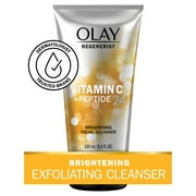Olay Skincare Regenerist Vitamin C+ Peptide Facial Cleanser, Face Wash for Dry, Dull Skin, 5.0 fl oz