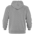 thumbnail image 3 of Fgnfyis Men's Fall and Winter Hooded Jacquard Padded Sports Casual Sweater Hoodies for Men Grey S, 3 of 7