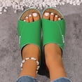 thumbnail image 5 of Dakaela Orthopedic Wedge Sandals for Women 2026 Comfortable Platform Walking Sandal Slip on Walking Sandal Open Toe Wide Width Casual Summer Shoes Slippers Size 6-10 Green, 5 of 9