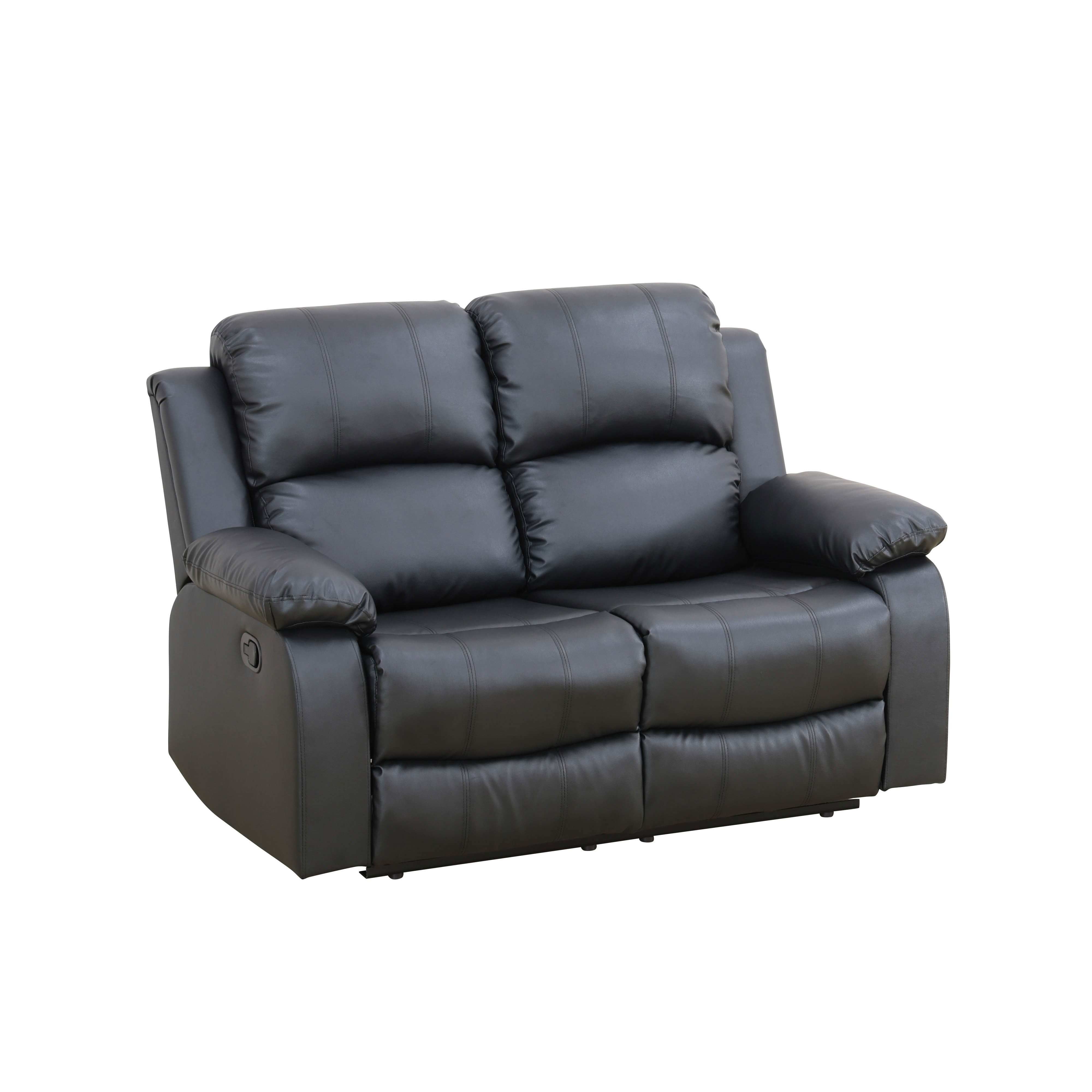 MAYEERTY 2-Seater Recliner Loveseat Sofa, Breathing Leather for Living Room Apartment