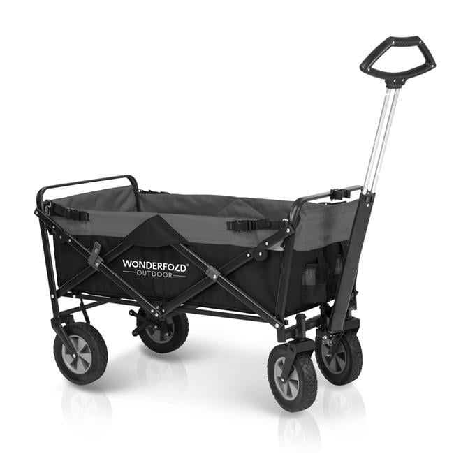 WonderFold Wagons S1Black Basic Outdoor Folding Wagon, Black