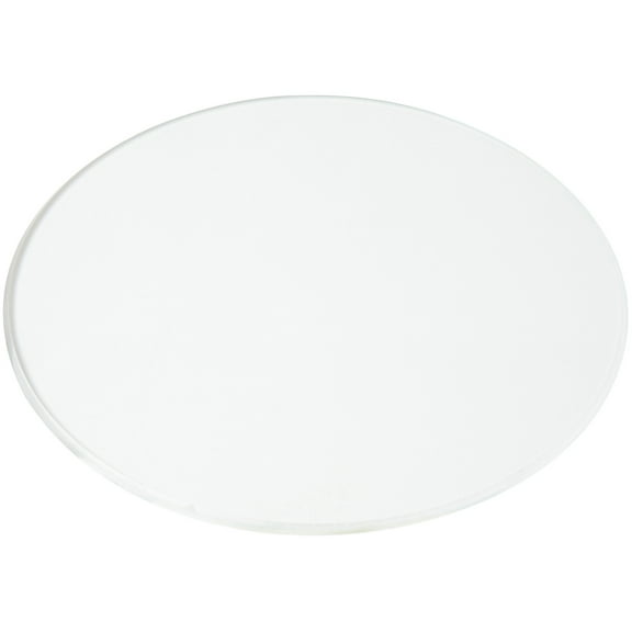 Plymor 6" Round, 3mm Thick Beveled Clear Glass Circle, Pack of 2