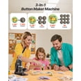 thumbnail image 2 of VEVOR Button Maker Machine, 1.26/2.28/2.95 inch 3-in-1, Plastic Pin Maker with 300pcs Button Parts, Circle Cutter and Magic Book, Reinforced Ergonomic Handle, for DIY Badges, Personalized Pins, Black, 2 of 9
