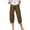 Brown, variant on Ierhent Pants For Plus Size Women Women's Athleisure Core Knit Capris(Beige,L)