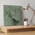 thumbnail image 4 of Ships Next Day Canvas Wall Art 8"x8", Sage Green Marble Wood Framed Canvas Print Painting, Modern Abstract Art Ink Painting Ready to Hang Small Picture Wall Decor for Home Bathroom Nursery Kitchen, 4 of 9