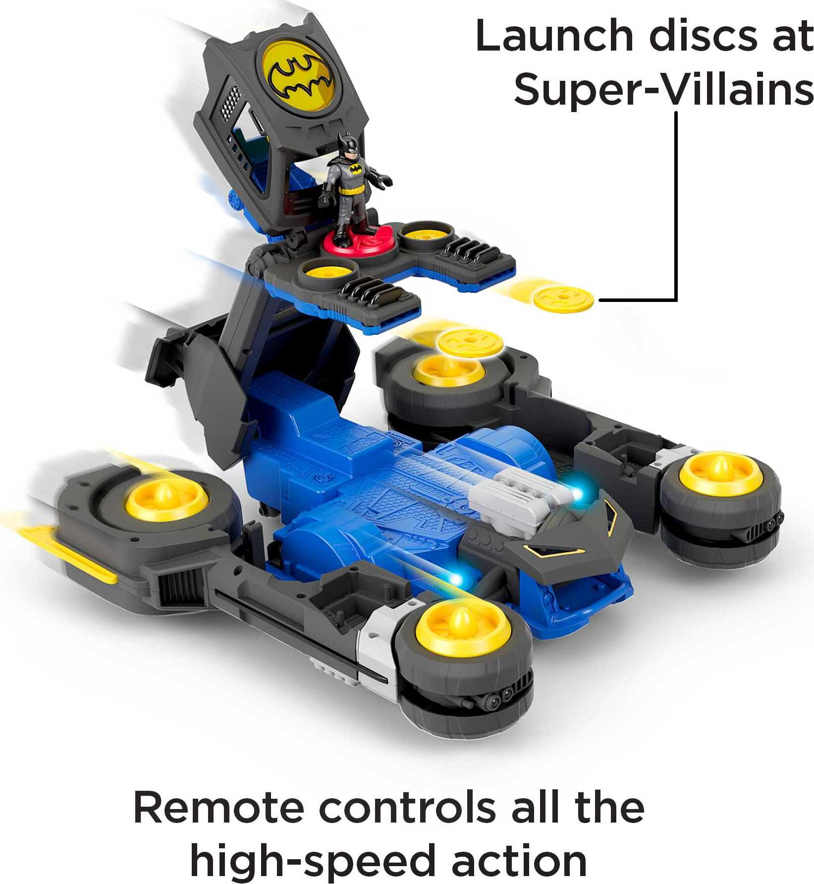 Imaginext DC Super Friends Transforming Batmobile Battery-Powered RC Car with Lights & Sounds - image 5 of 9