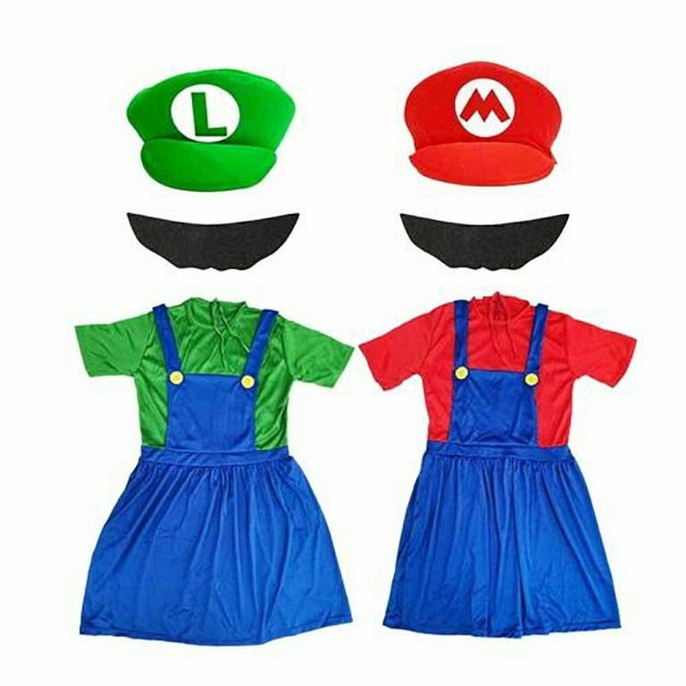 Guvpev 2Pcs Super Bros Halloween Costumes, Super Brothers Deluxe Fancy  Dress Costume, Classic Video Game Characters Cosplay Costume with Dress up  Accessories, Halloween Party Cosplay Suits Gifts - Walmart.com