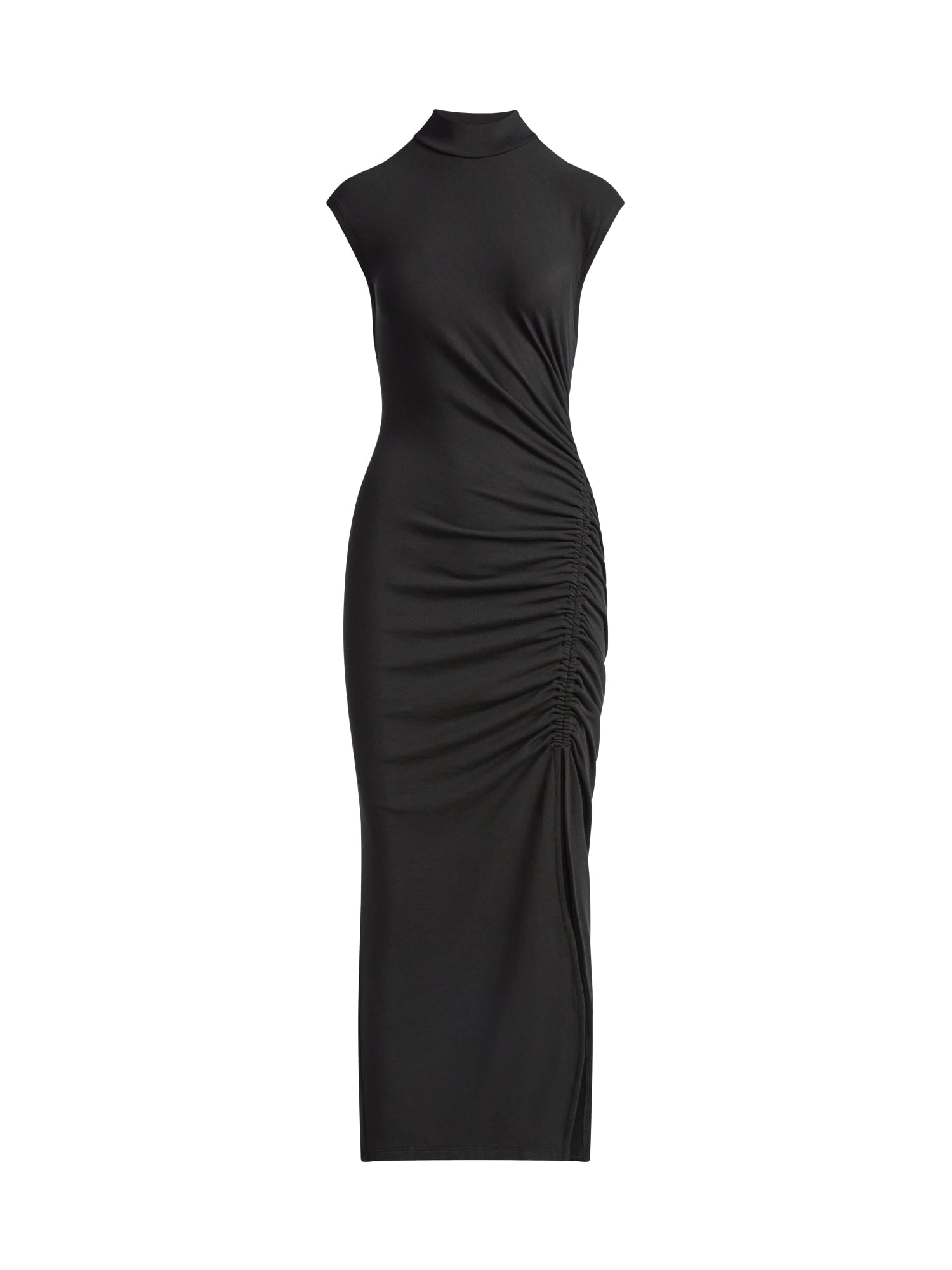 Scoop Women’s Jersey Knit Maxi Dress with Side Ruching, Sizes XS-XXL
