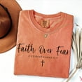 thumbnail image 4 of Faith Over Fear Bible Verse Shirt – Christian Unisex Tee with Scripture Quote, Uplifting Religious Gift for Believers, 4 of 6