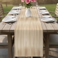 thumbnail image 4 of Orange Brown Table Runner - 60 Inch Long Modern Abstract Art Ombre Striped Cotton and Linen Blended Dress Scarves Farmhouse Table Runner for Kitchen Dining, Coffee Table, 13" x 60", 4 of 8