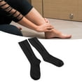 thumbnail image 1 of 1 Paire 15-20 mmHg à Bout Fermé avec Fermeture Éclair, Bas de Compression pour Femmes, Bas de Compression Jusqu'au Genou, 1 of 7