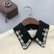 thumbnail image 2 of Cuello Falso Negro Elegante y Desmontable con Piedras de Cristal para Blusas de Mujeres, 2 of 5