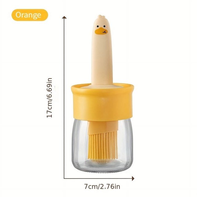 1pc Integrated Barbecue Brush Silicone Oil Brush High Temperature Resistant Cooking Kitchen Pancake Home Baking Oil Brush Bottle Cooking Tools For Home Baking And Pancake Making Kitchen Baking Access