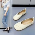 thumbnail image 6 of Meckior Women's Flats Shoes Comfortable PU Leather Slip On Round Toe Ballet Flats Casual Dress Flat Shoes for Walking, 6 of 6
