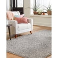 thumbnail image 3 of Rugs.com Comfort Solid Shag Collection Rug – 6' x 9' Cloud Gray Shag Rug Perfect For Bedrooms, Dining Rooms, Living Rooms, 3 of 8