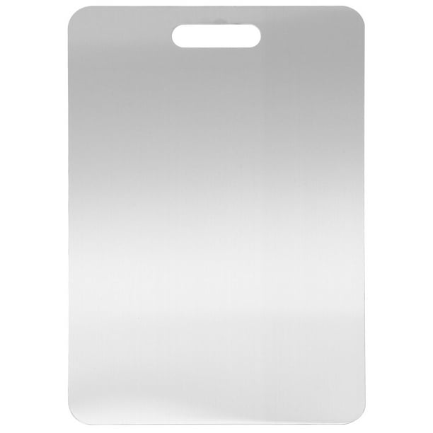 Tabla de cortar de acero inoxidable Cuadrado Bloque de corte moderno Bloque de corte de frutas para la cocina del hogar (30x46x0.2cm)