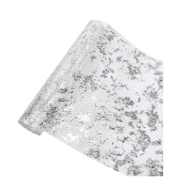 Nappe Argentée Paillettes Paillettes Argent Métallique Maille Fine Nappe Adaptée à Diverses Occasions