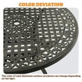 thumbnail image 6 of Mondawe 47'' Cast Aluminum Round Table Slanted Grid Dining Table with 2-inch Umbrella Hole, 6 of 7