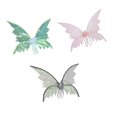 thumbnail image 1 of Disfraz de hada con alas de mariposa de 3 piezas para cosplay verde y rosa y negro, 1 of 7
