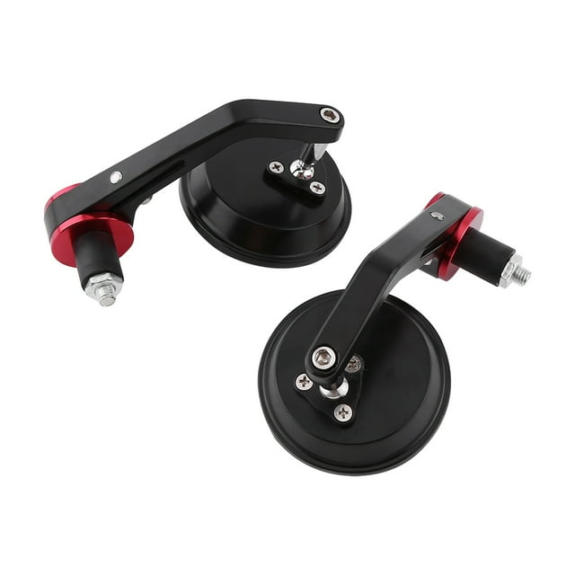LAFGUR Kimiss Universal Motorcycle Rearview Mirrors, 1 Pair 7/8in Round Handlebar Bar End Rear View Mirrors Motorcycle Scooter Sidemirror