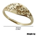 thumbnail image 3 of Anillos para mujer, regalos para mujer, joyería de galvanoplastia europea y de moda, anillo hueco de metal con flores, anillo de moda., 3 of 3