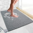 thumbnail image 1 of Junovo Bathroom Rug,16"x24" Non-Slip Bath Mat Durable Thick Bath Rugs for Bathroom,Gray, 1 of 6