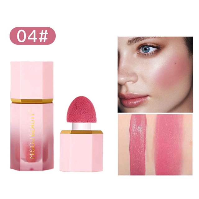 Heliisoer Liquid Blush Makeup For Cheeks, Soft Cream Blush Wand With Weightless Formula, Long-Wearing, Smudges Proof, Natural-Looking, Matte Finish 6ml