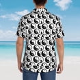 thumbnail image 4 of Yiaed Yin Yang Print Hawaiian Shirt for Men Short Sleeve Button Down Shirts Beach Shirts for Men,Large, 4 of 7