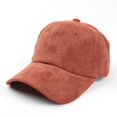 thumbnail image 4 of Solid Faux Suede Baseball Cap JIANLAI Adjustable Curved Brim Dad Hat Soft Textured Plain Casual Headwear for Daily Walking Shopping Travel Outdoor Activities, 4 of 9