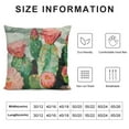 thumbnail image 5 of PRATYUS Tropical Summer Green Succulent Plants Throw Pillow Covers Hello Sunshine Cactus Flowers Palm Trees Farmhouse Decorations Pillow Cases Sofa Couch Pillowcase 12x12in, 5 of 5