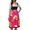 Hot Pink, variant on Women's Summer Skirts Ladies Half Apron Skirt Print Bavarian Carnival Dress Casual German Outfit Pink M