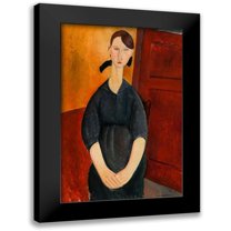 Modigliani, Amedeo 10x14 Black Modern Framed Museum Art Print Titled - Portrait of Paulette Jourdain, 1919